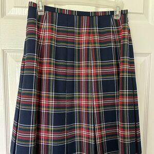 Dereta London Lined Pleated Skirt - 27" Waist Scottish Plaid Kilt Style